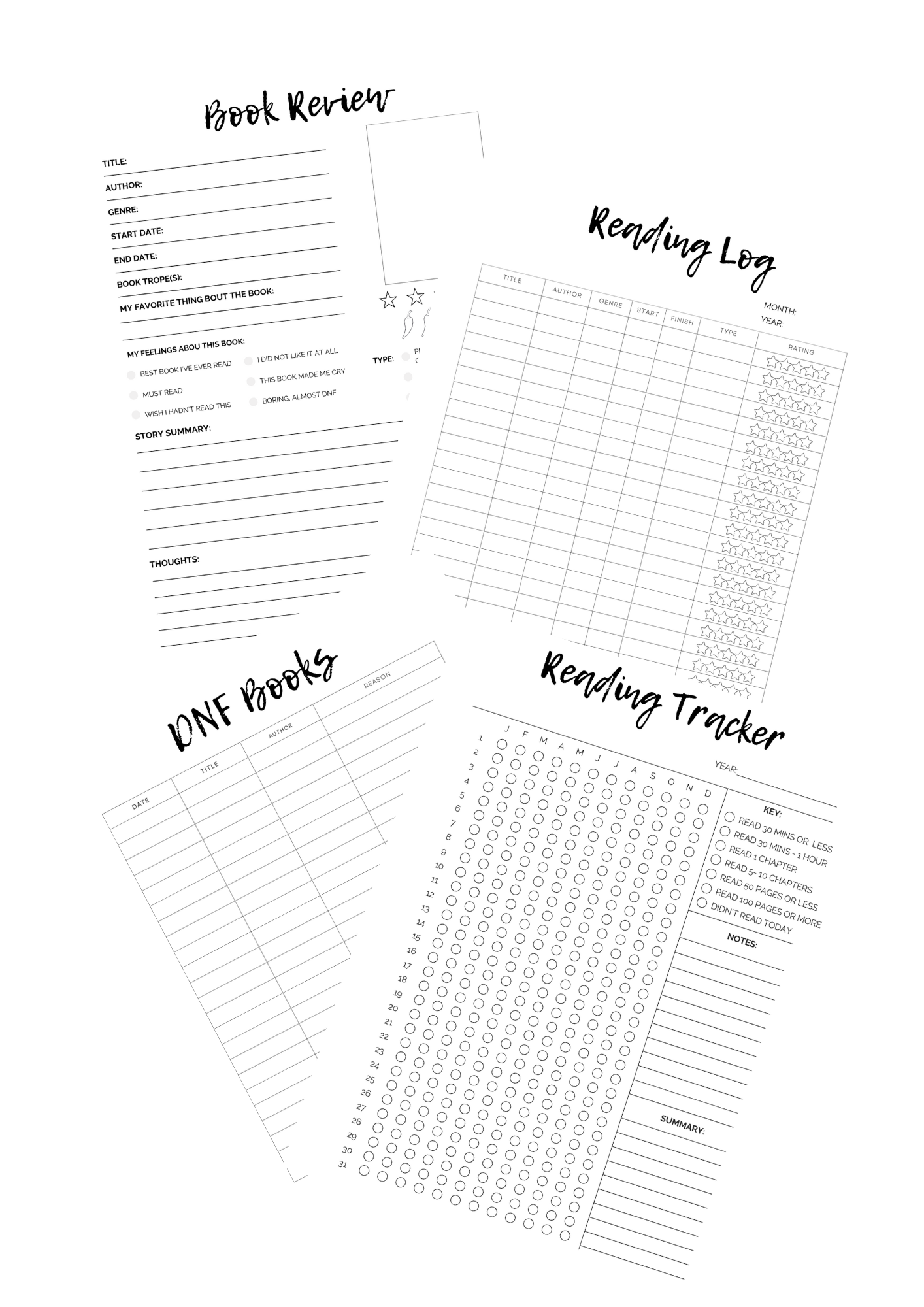 Printable Bookish Reading Planner
