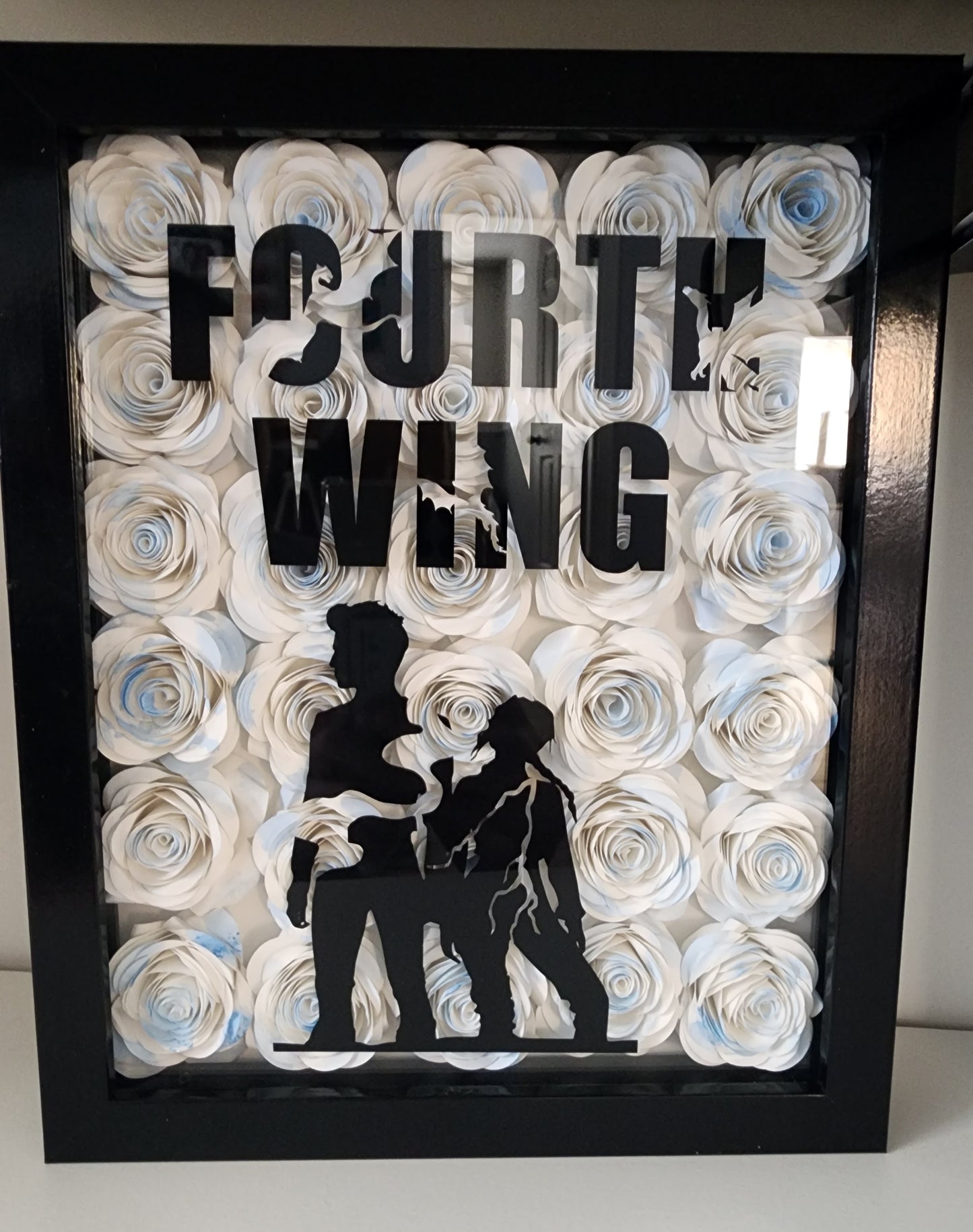 8" × 10" Fourth Wing Inspired Floral Shadow Box