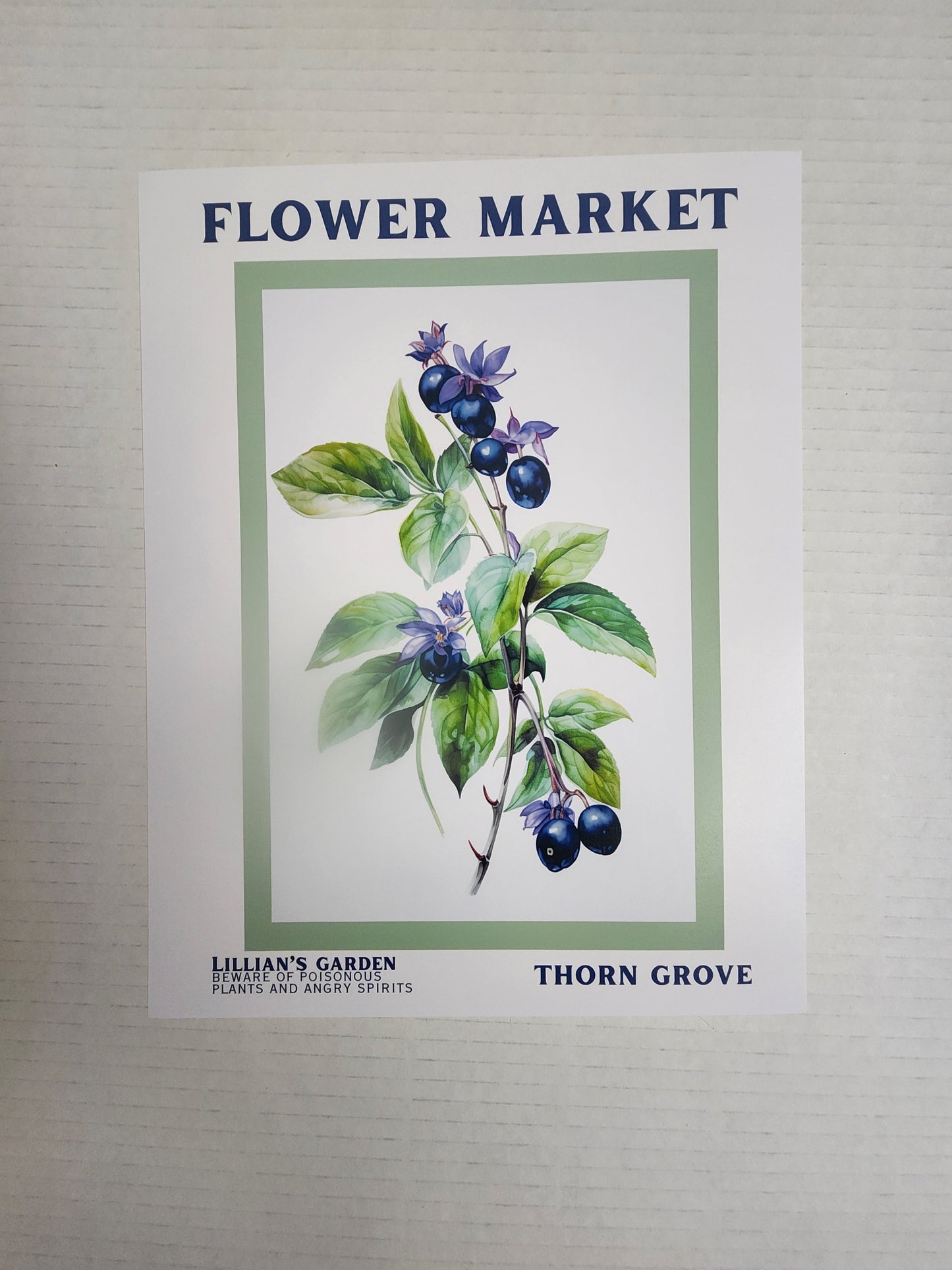 Flower Market Thorn Grove Art Print
