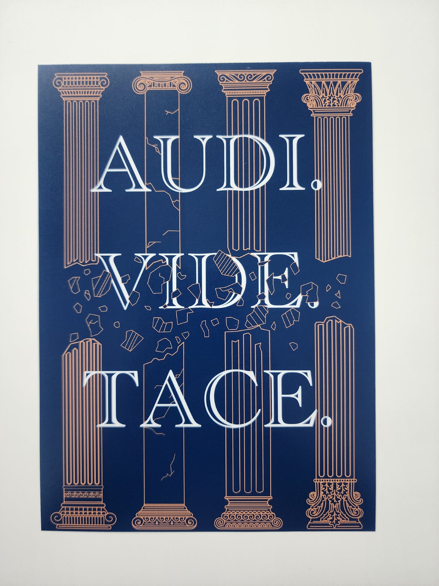 Audi. Vide. Tace. Art Print