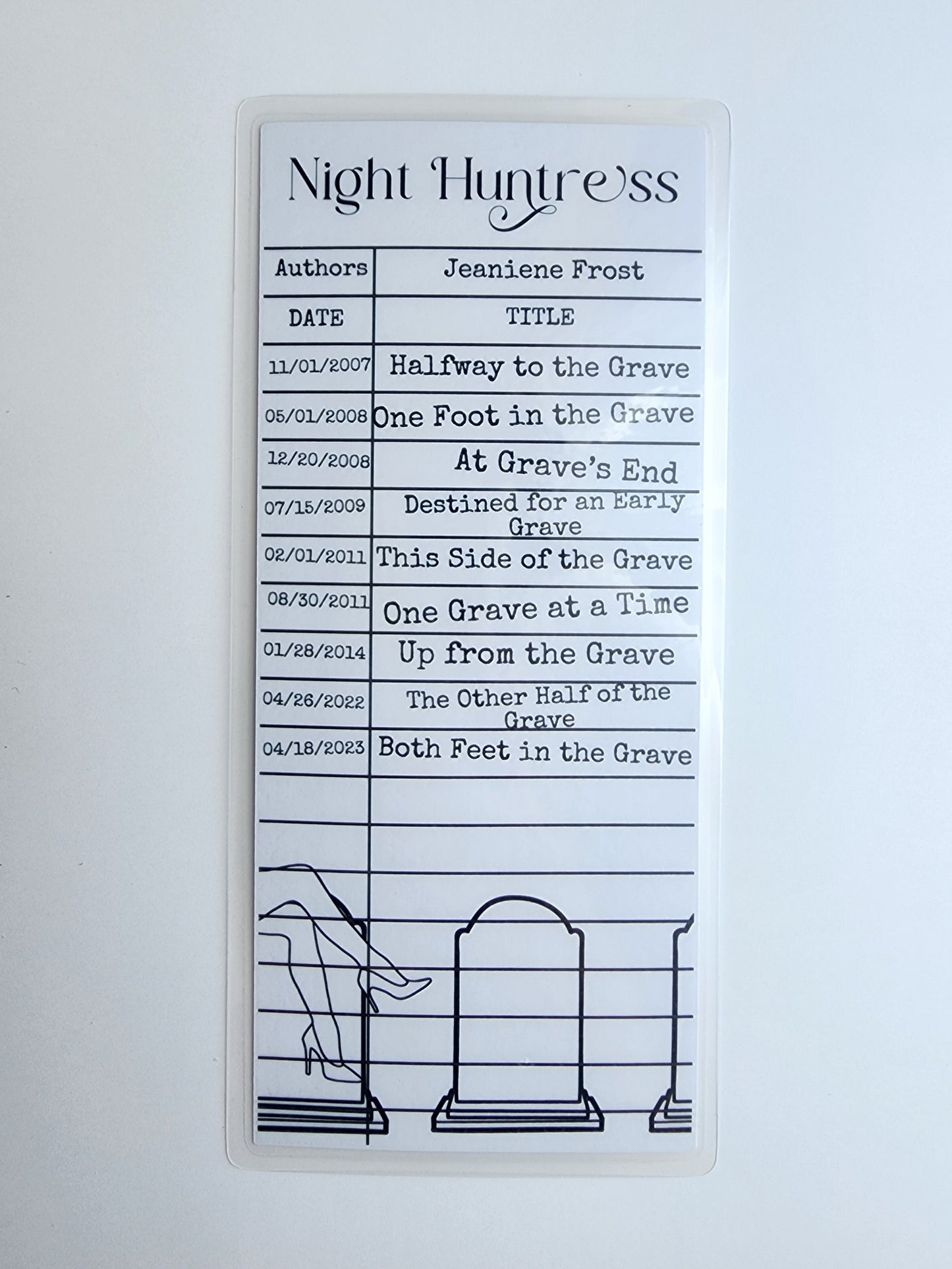 Night Huntress Library Card Inspired Bookmark