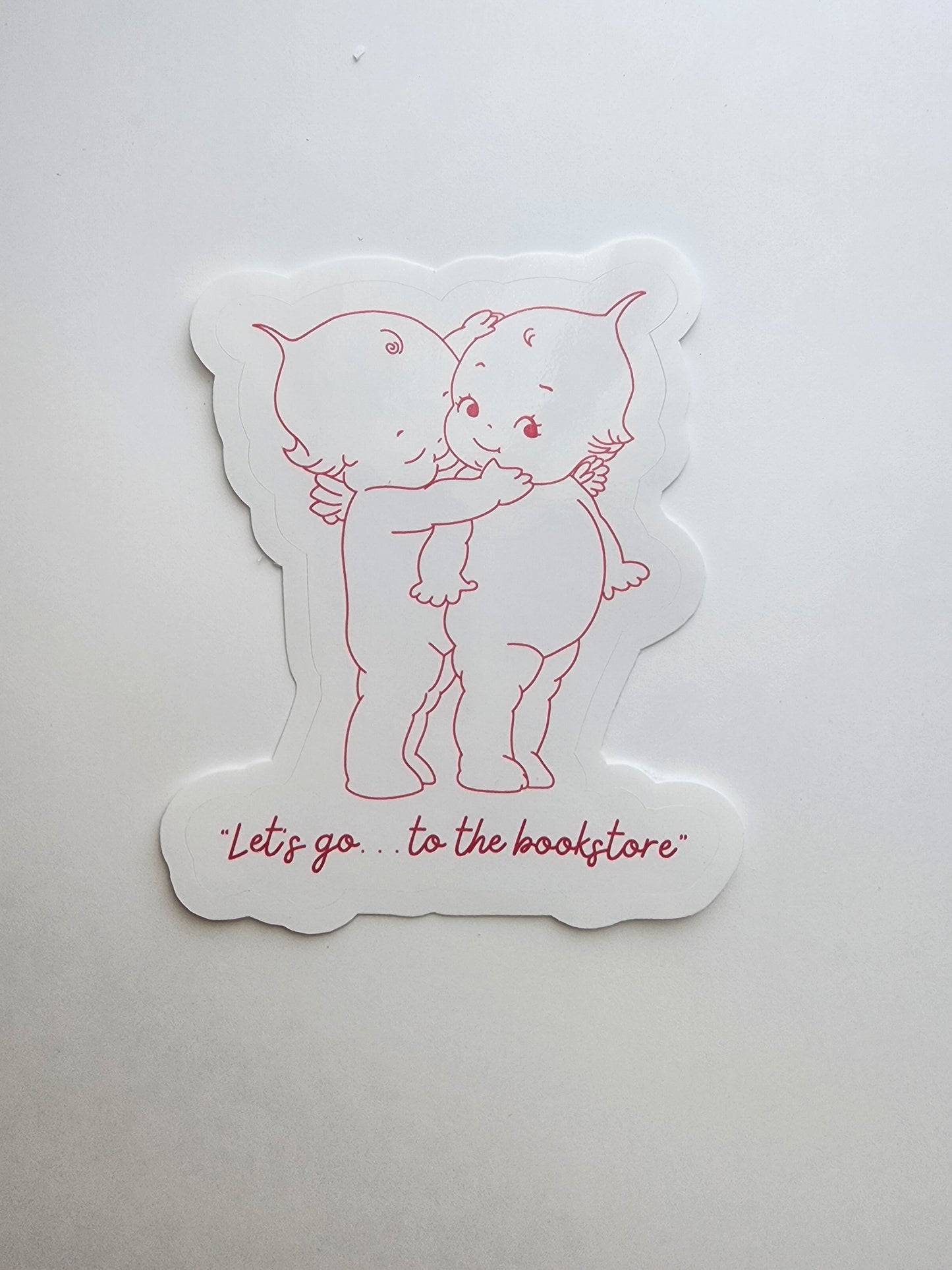 Lets go to the bookstore sticker