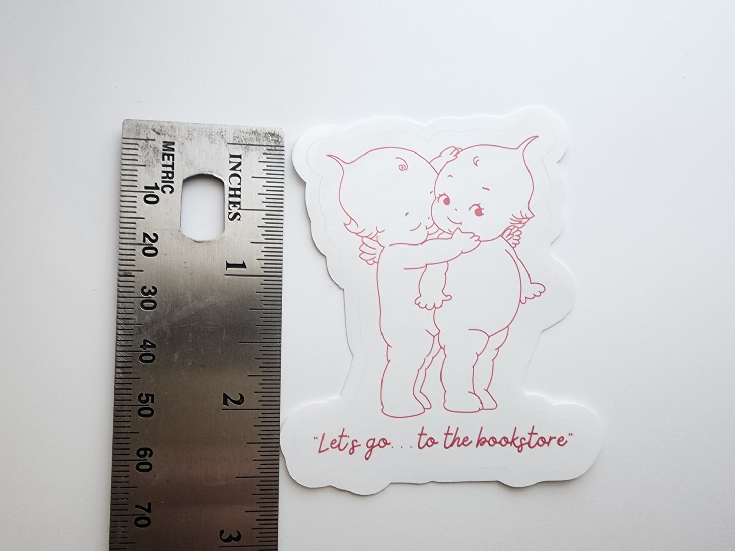 Lets go to the bookstore sticker