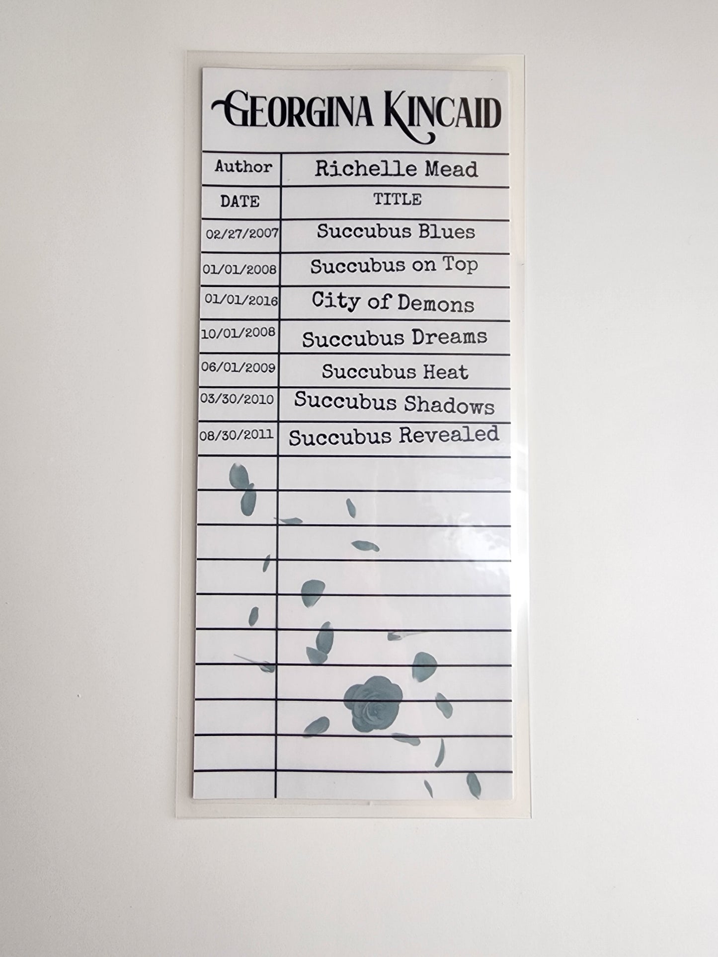 Georgina Kincaid Library Card Inspired Bookmark