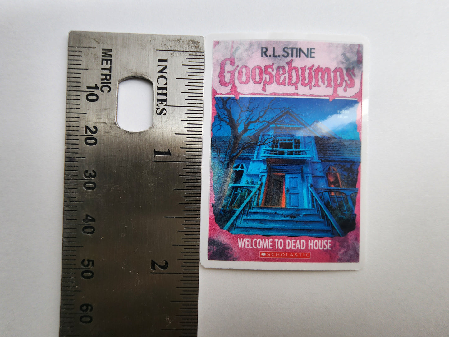 Mini Distressed Horror Book Sticker