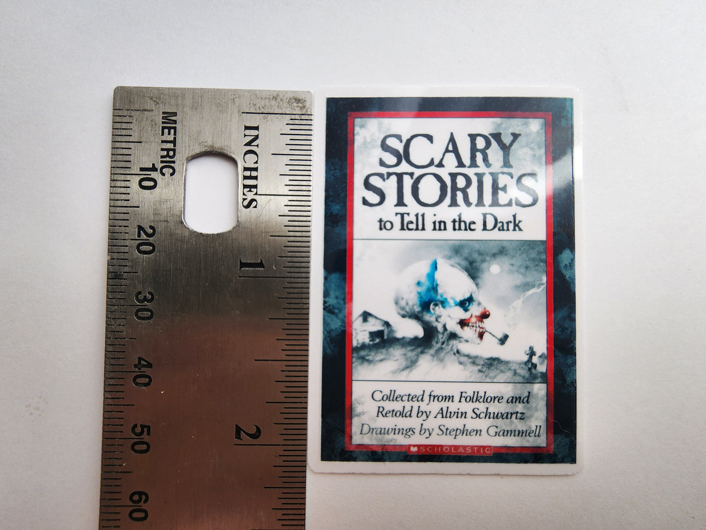 Mini Distressed Scary Book Sticker