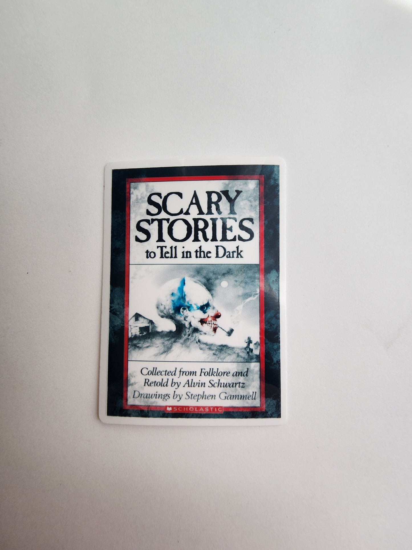 Mini Distressed Scary Book Sticker