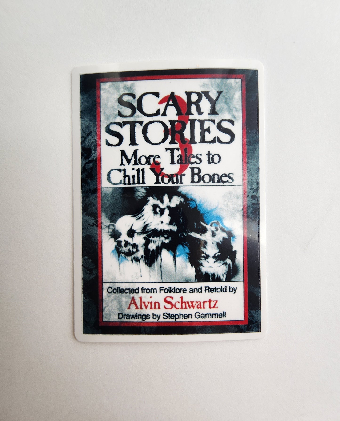 Mini Distressed Scary Book Sticker