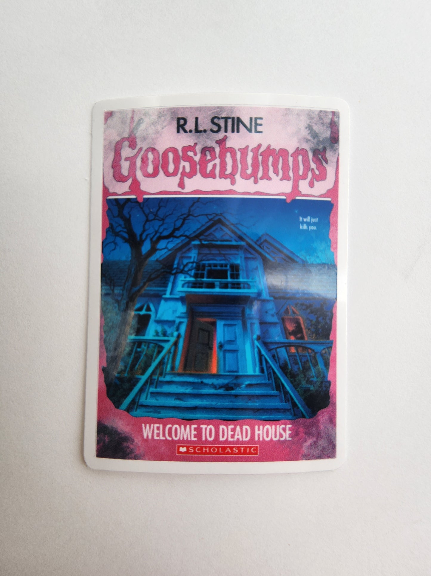 Mini Distressed Horror Book Sticker
