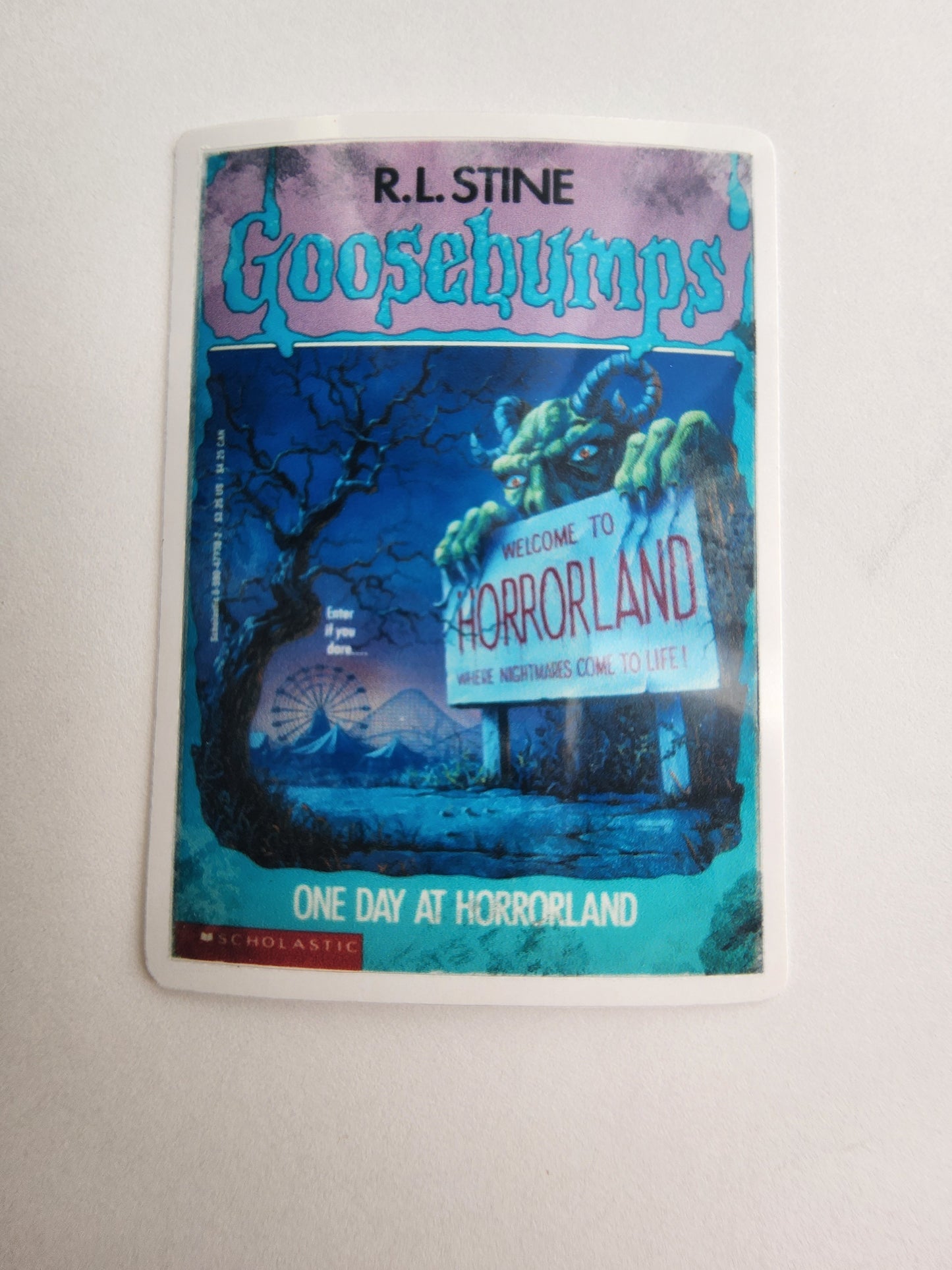 Mini Distressed Horror Book Sticker