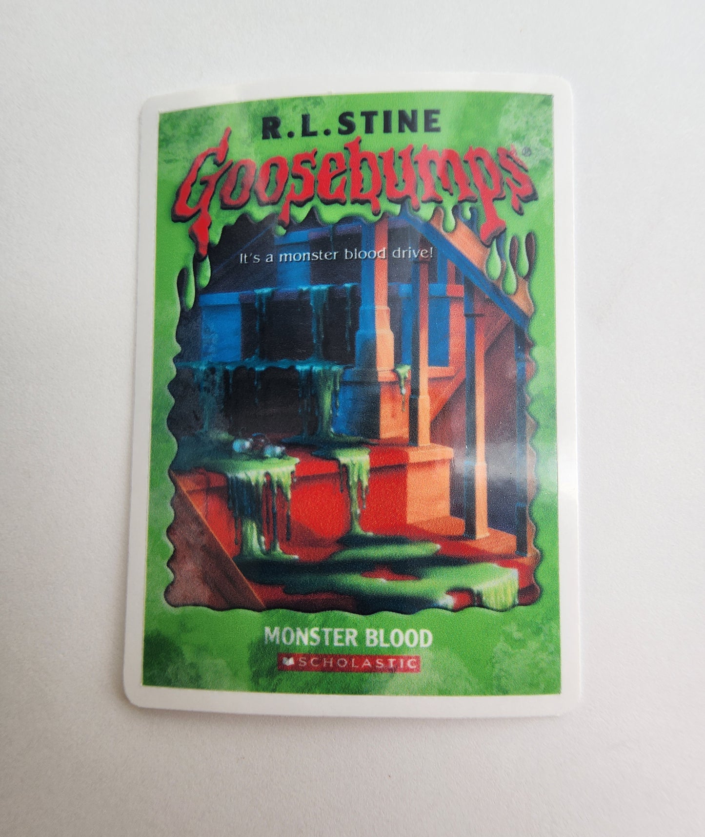 Mini Distressed Horror Book Sticker