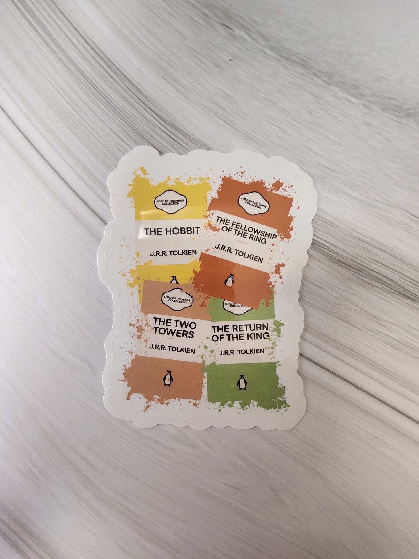 LOTR Ink splashed Penguin Classic Book Sticker