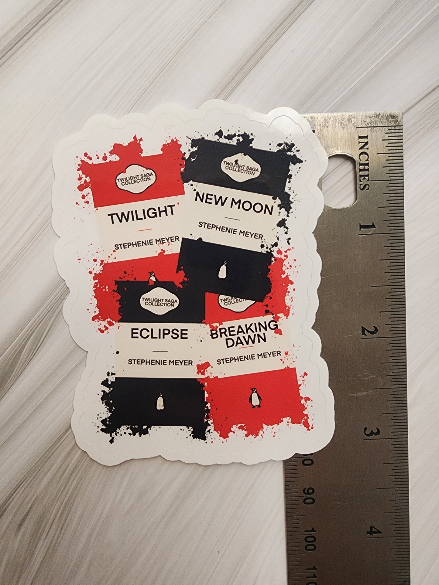 Twilight Ink splashed Penguin Classic Book Sticker