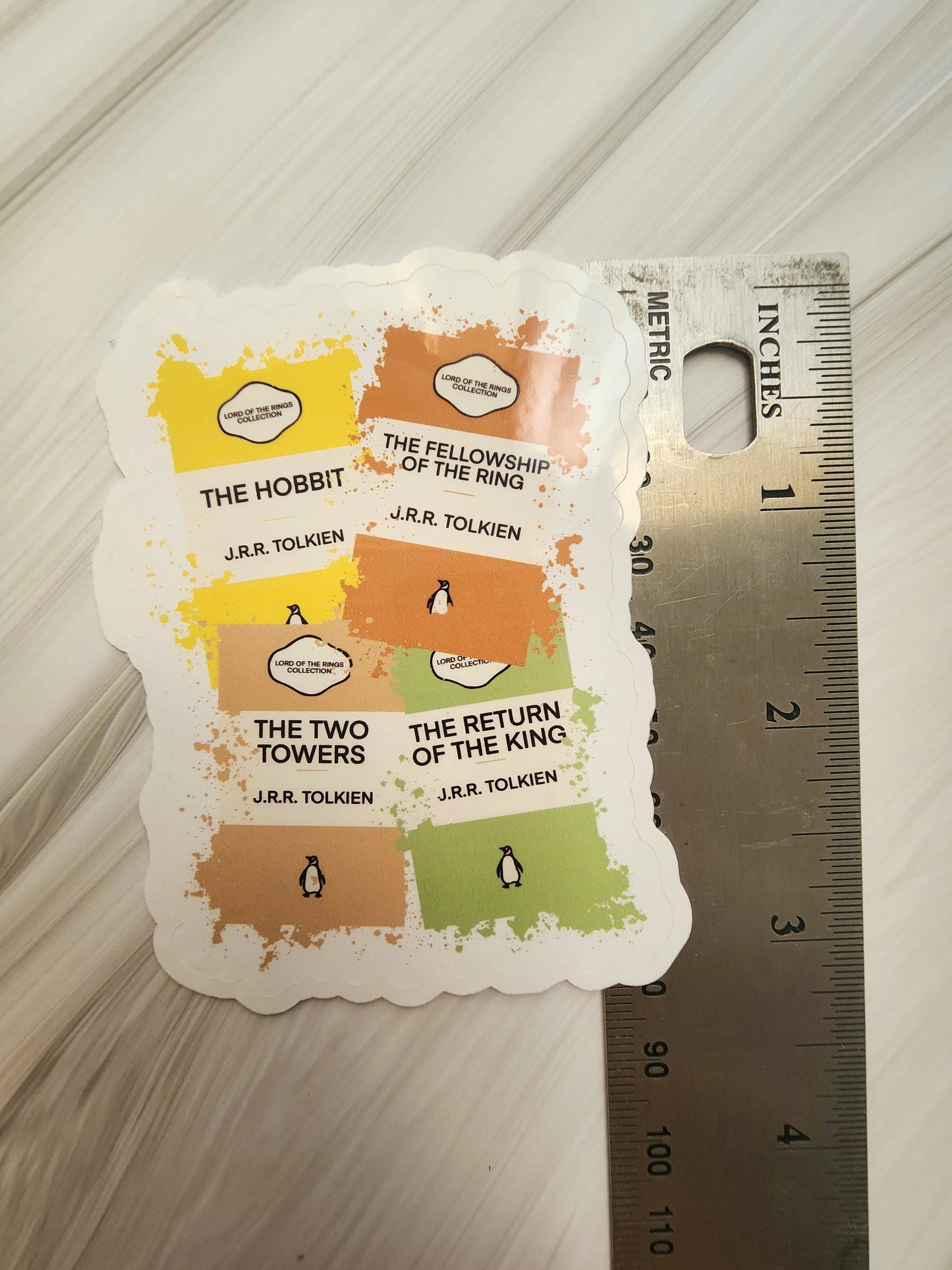 LOTR Ink splashed Penguin Classic Book Sticker