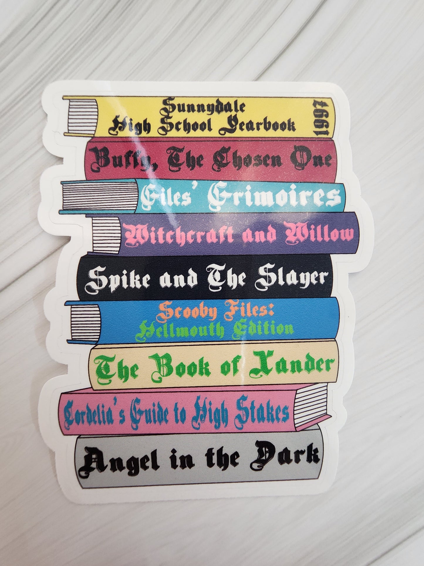 Pick your own TV Book Stack Sticker