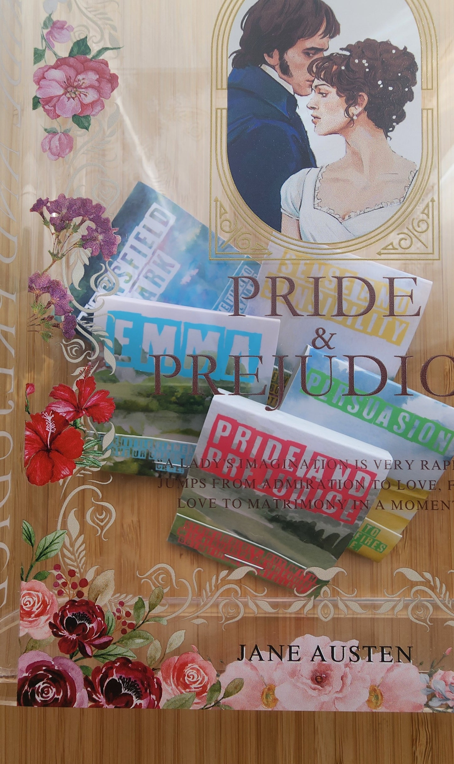 Set of 5 Literary Handmade Safety Matchbook inspired by Jane Austen | Funny Bookish Goods | Decorative Novelty Matches | Pride and Prejudice Emma
