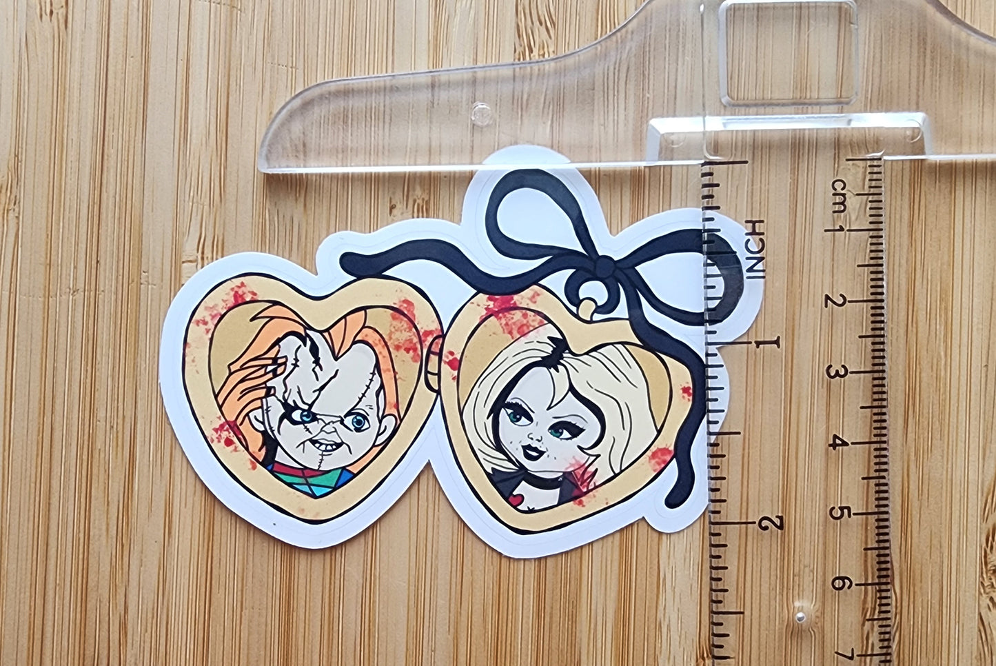 Chucky and Tiff Locket Sticker