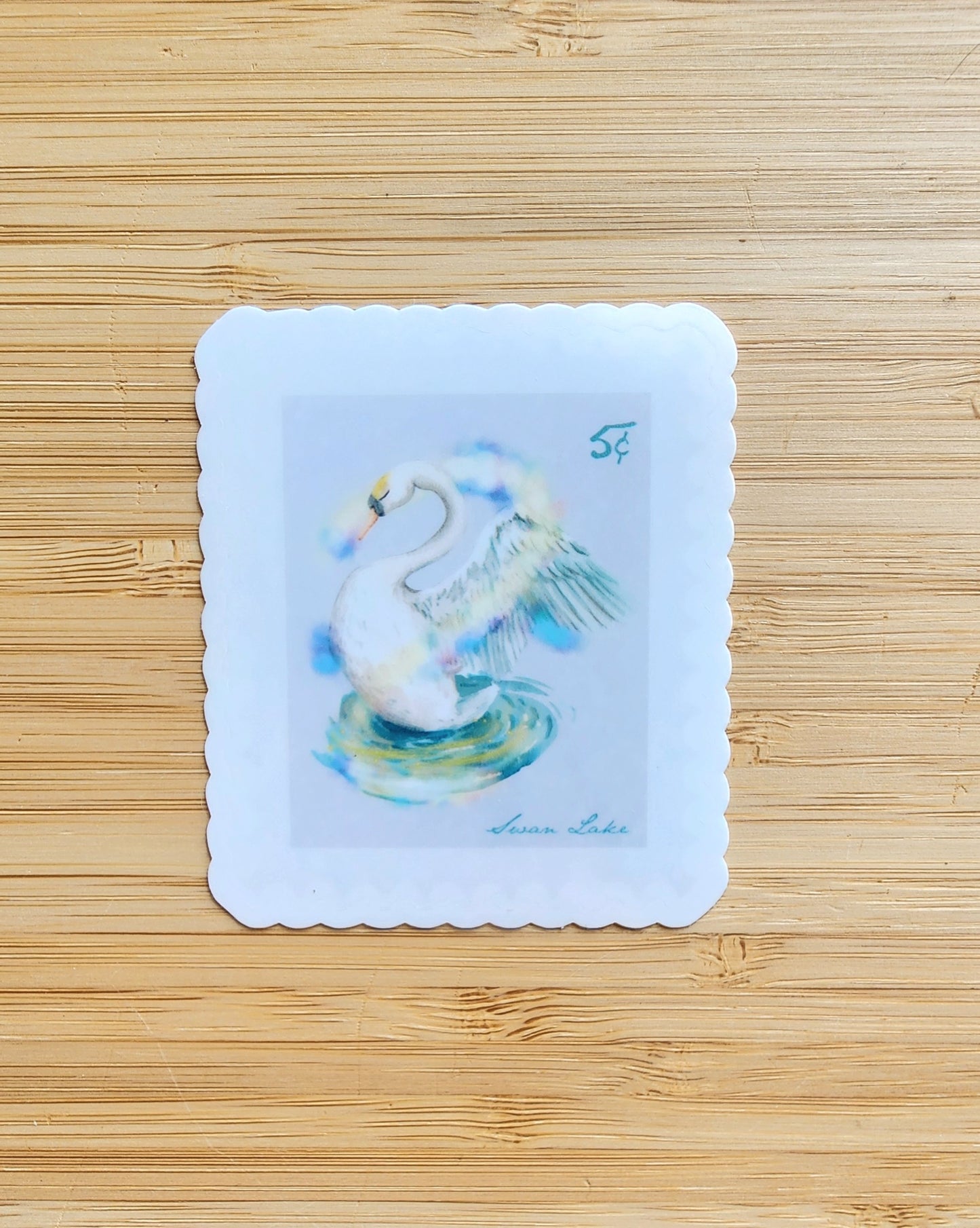 Swan Lake Stamp Sticker
