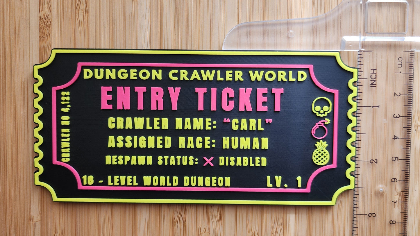 3D Printed PLA DCC Ticket Sign