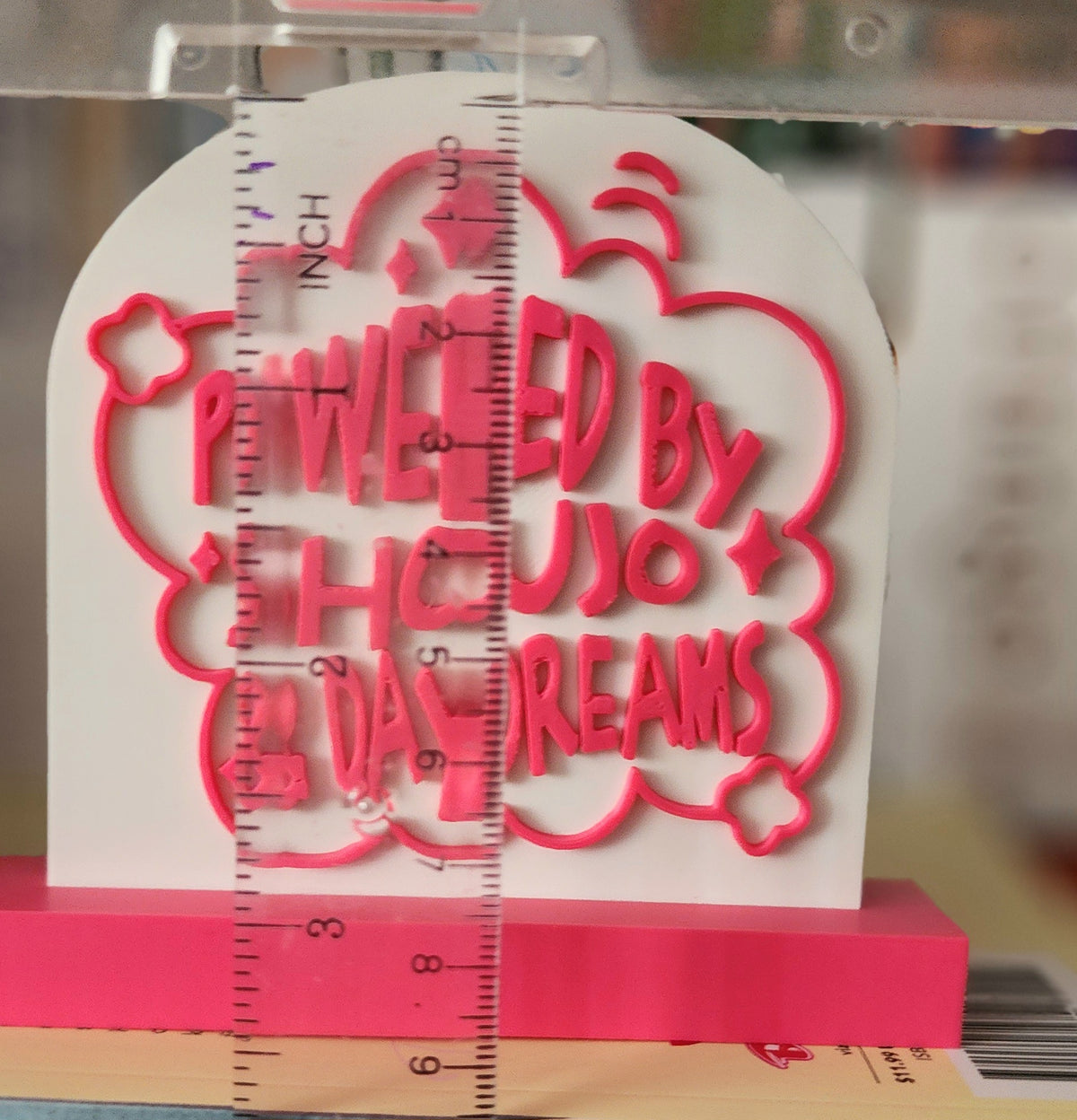 3" 3D Printed Hot Pink Mini Shoujo Sign