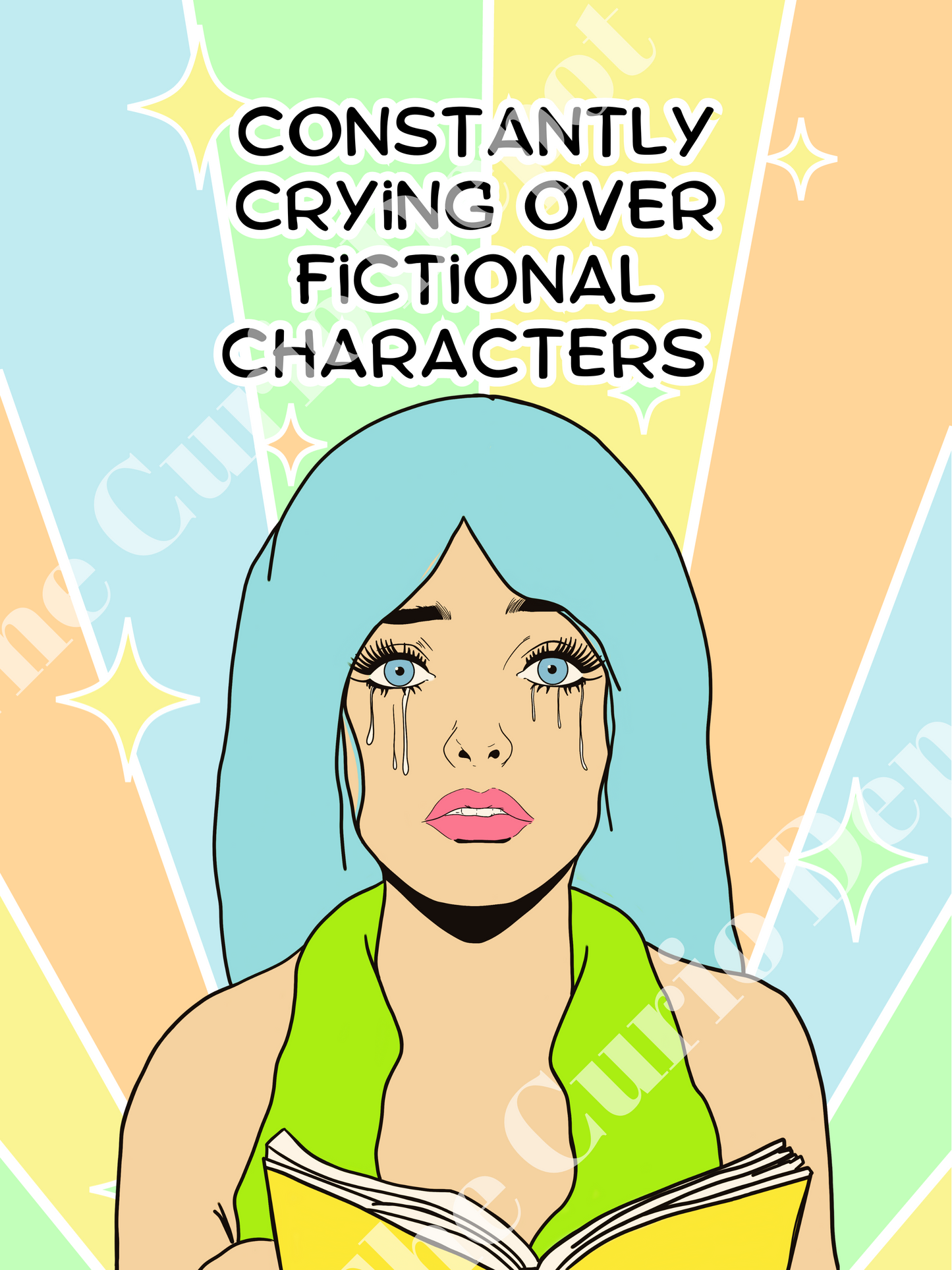 DIGITAL Light Crying over Fictional Characters Print