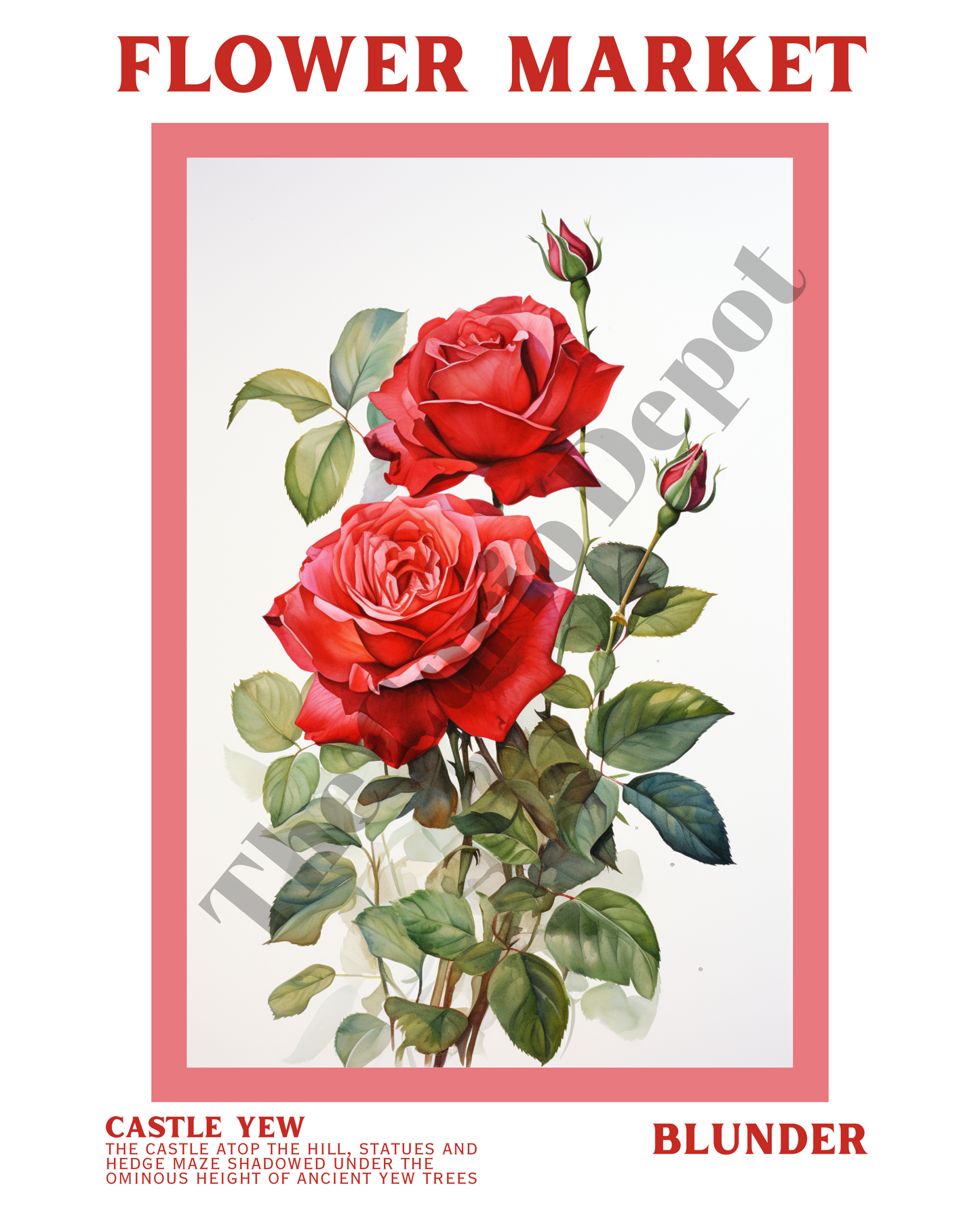 DIGITAL Flower Market Blunder Print