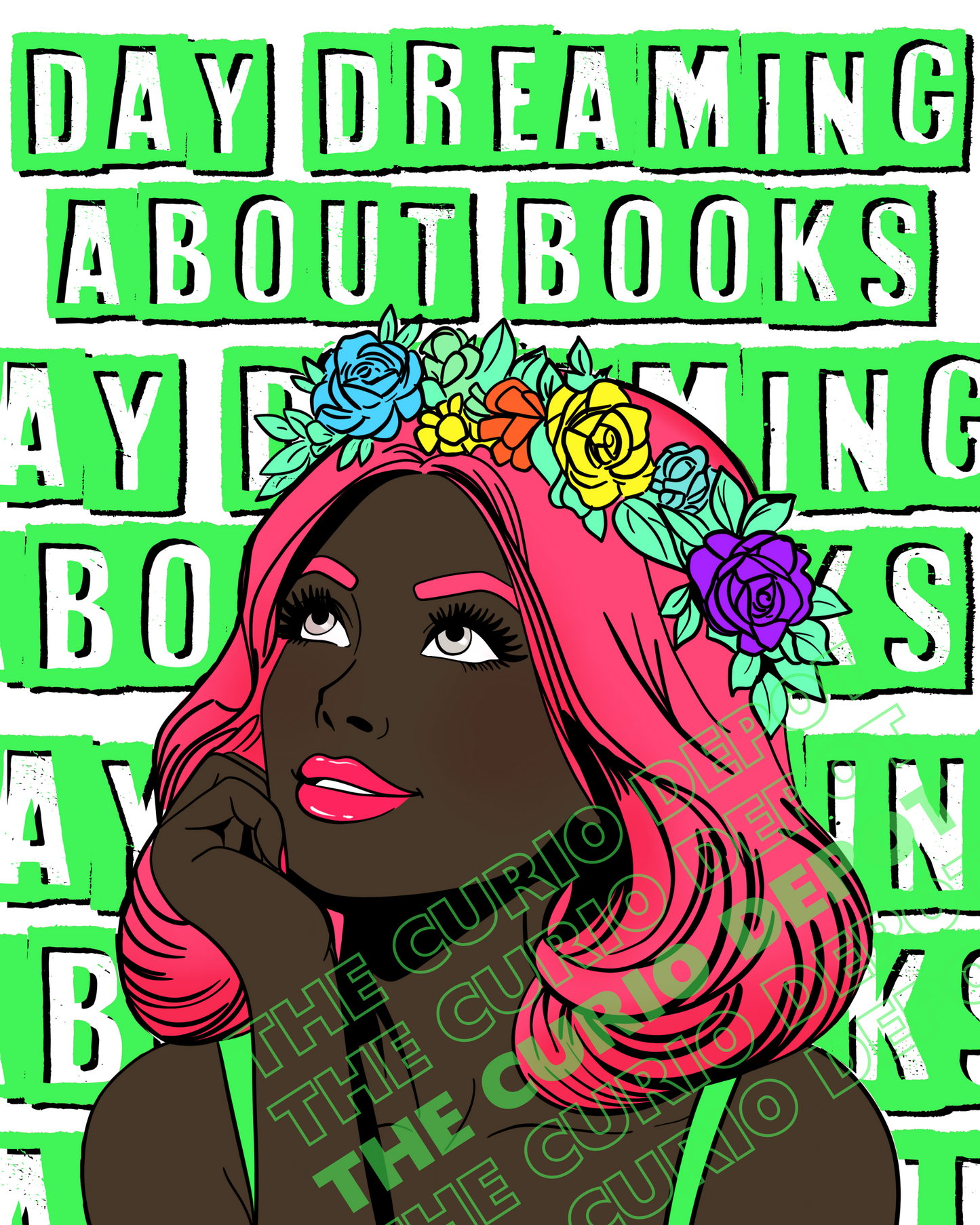 DIGITAL Day Dreaming about Books Print