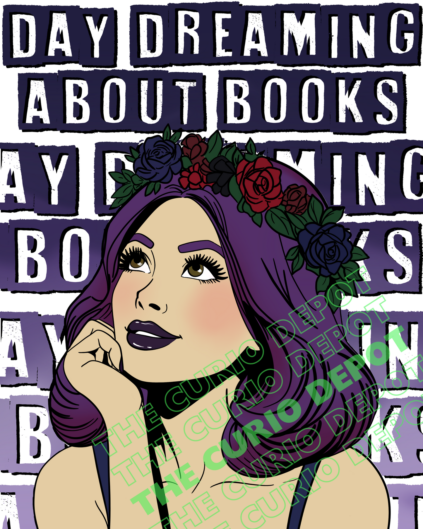 DIGITAL Day Dreaming about Books Print