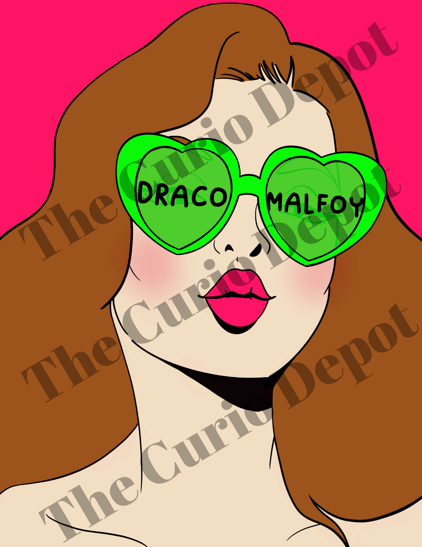 DIGITAL Draco's Brunette Girl Print