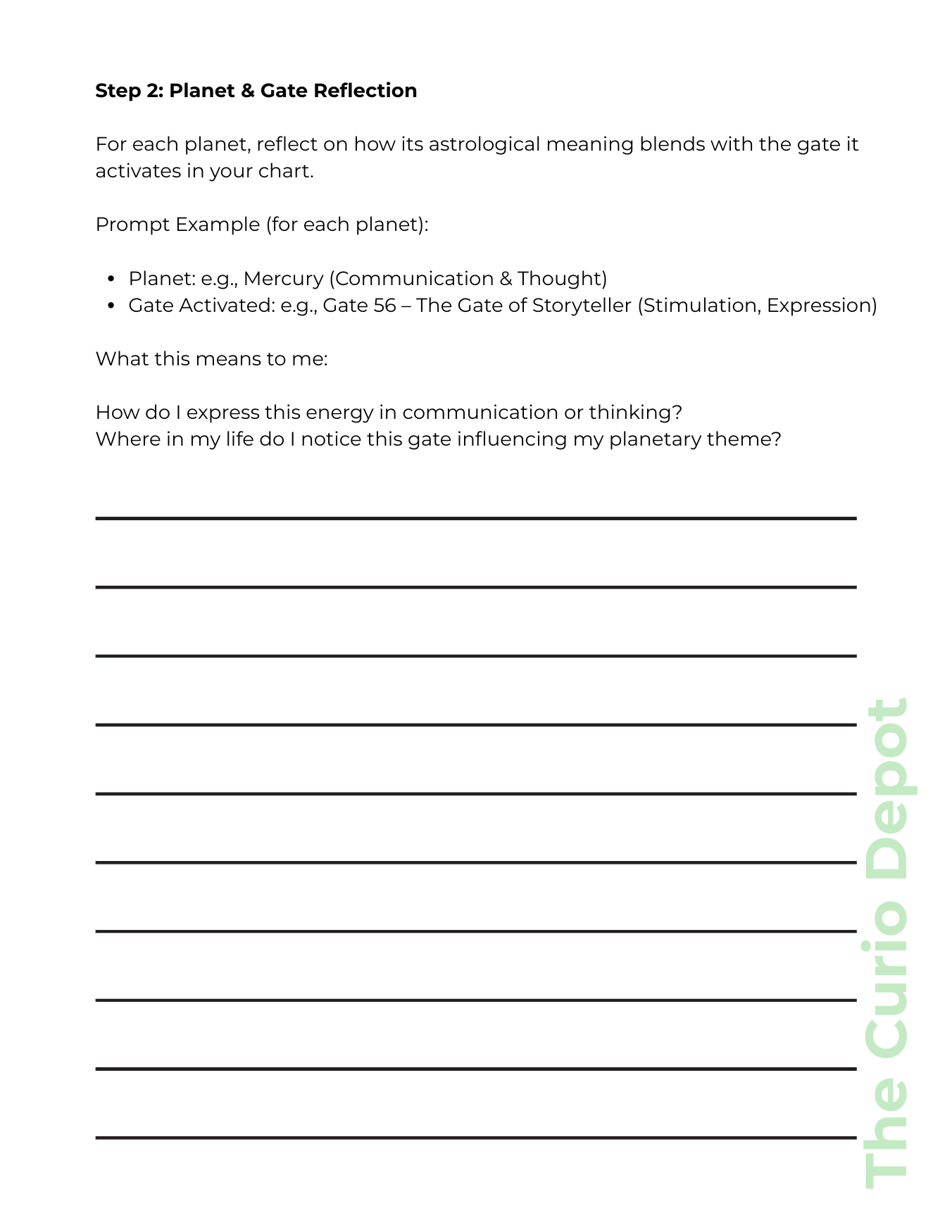 DIGITAL Download Planetary Signature & Channel Expression Worksheet | Human Design + Astrology PDF| For Beginner Learning Note Taking Study