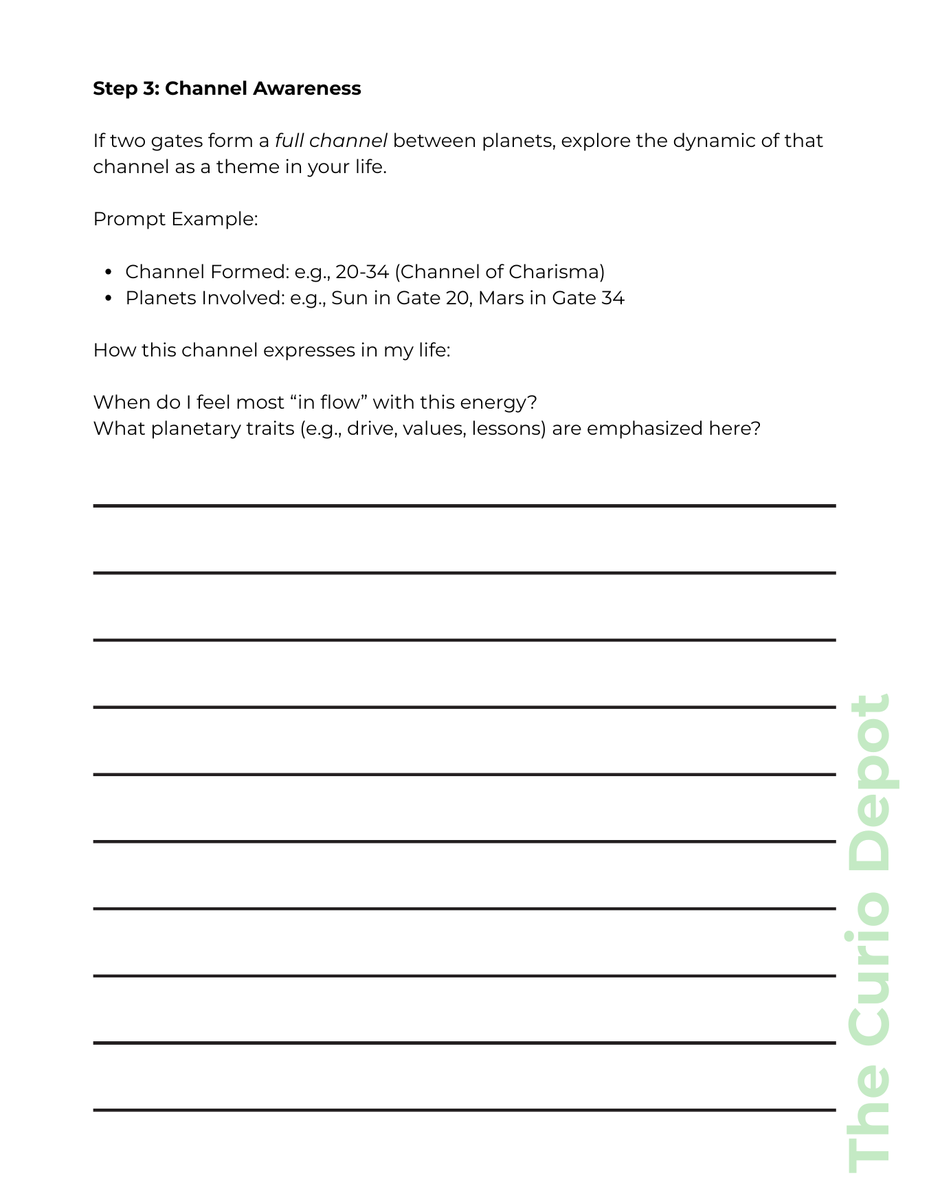 DIGITAL Download Planetary Signature & Channel Expression Worksheet | Human Design + Astrology PDF| For Beginner Learning Note Taking Study