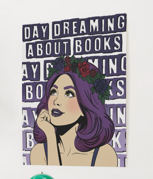 DIGITAL Day Dreaming about Books Print