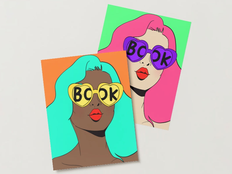 DIGITAL Book Lover Girl Print