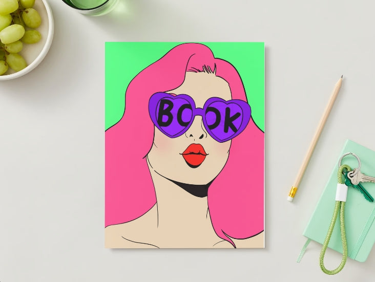 DIGITAL Book Lover Girl Print
