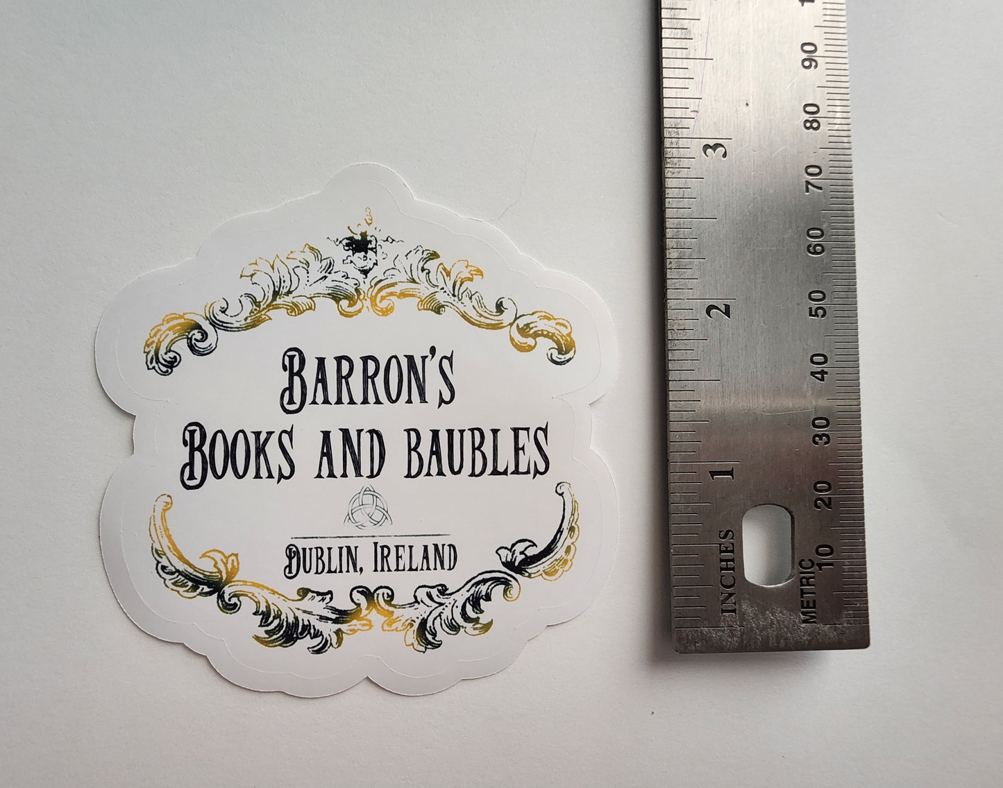 Barron Books and Baubles Sticker