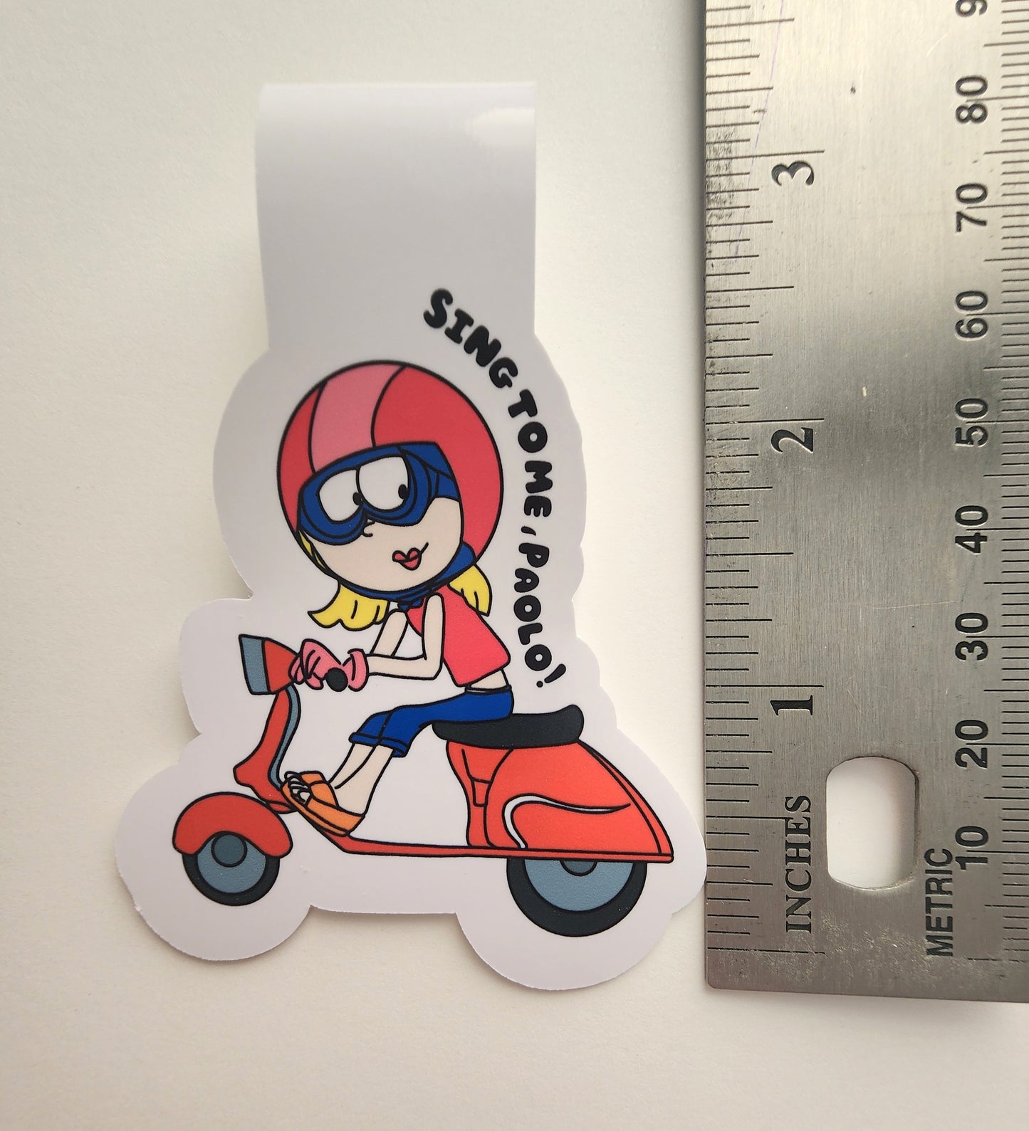 Scooter Lizzie Magnetic Bookmark