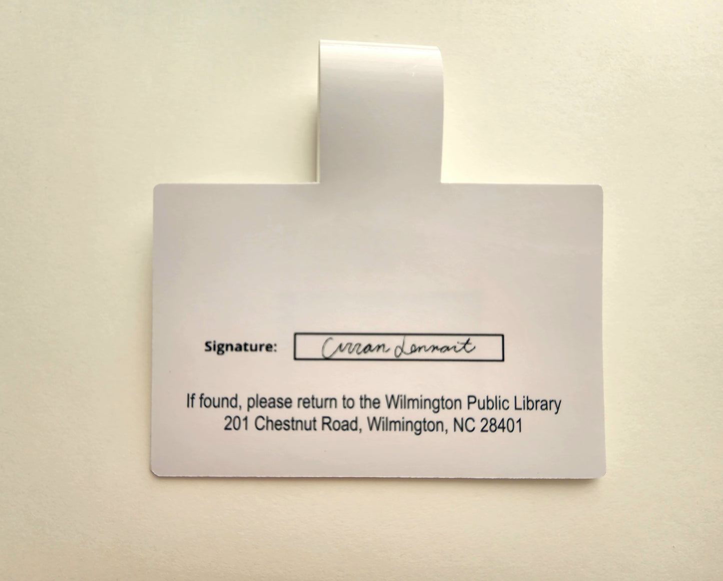 Curran Library Card Magnetic Bookmark