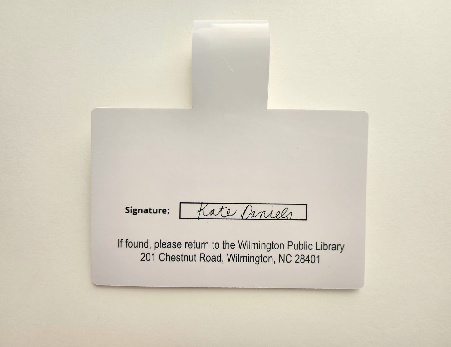 Kate Library Card Magnetic Bookmark