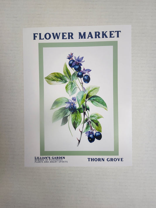 Flower Market Thorn Grove Art Print