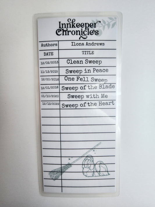 Innkeeper Chronicles Library Card Inspired Bookmark