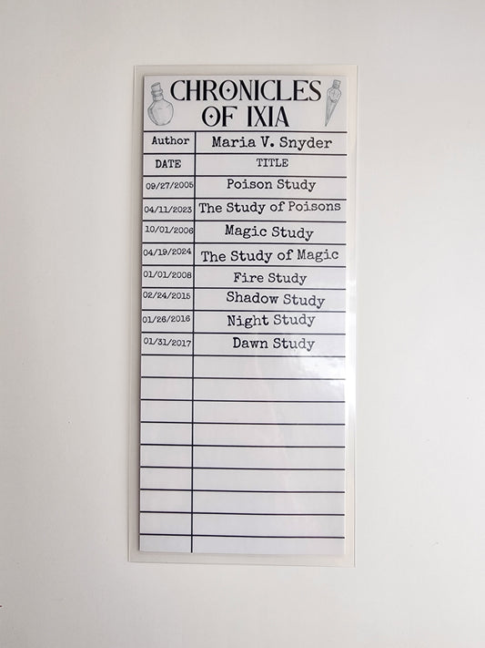 Ixia Library Card Inspired Bookmark