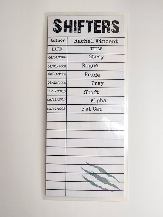 Shifters Library Card Inspired Bookmark