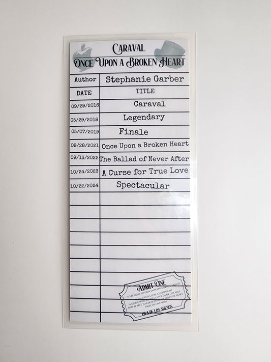 Garber Library Card Inspired Bookmark