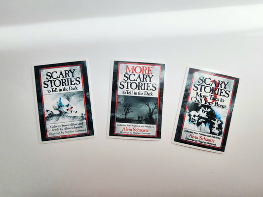 Mini Distressed Scary Book Sticker
