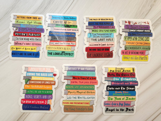 Pick your own TV Book Stack Sticker