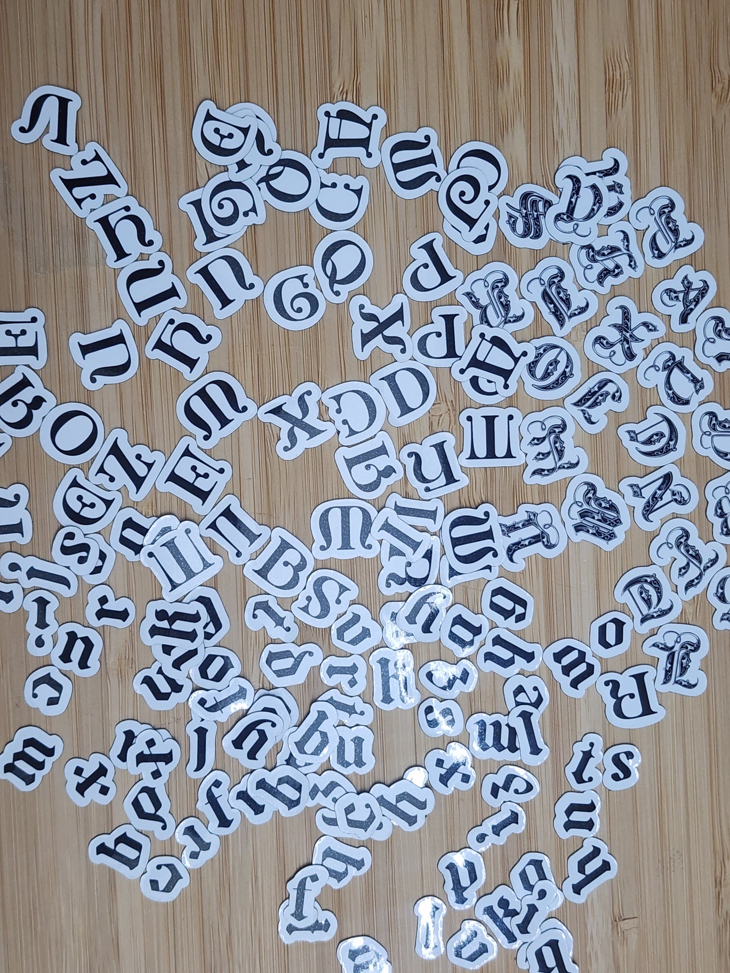 MAGNET Mini Gothic Alphabet Magnetic Black Letters