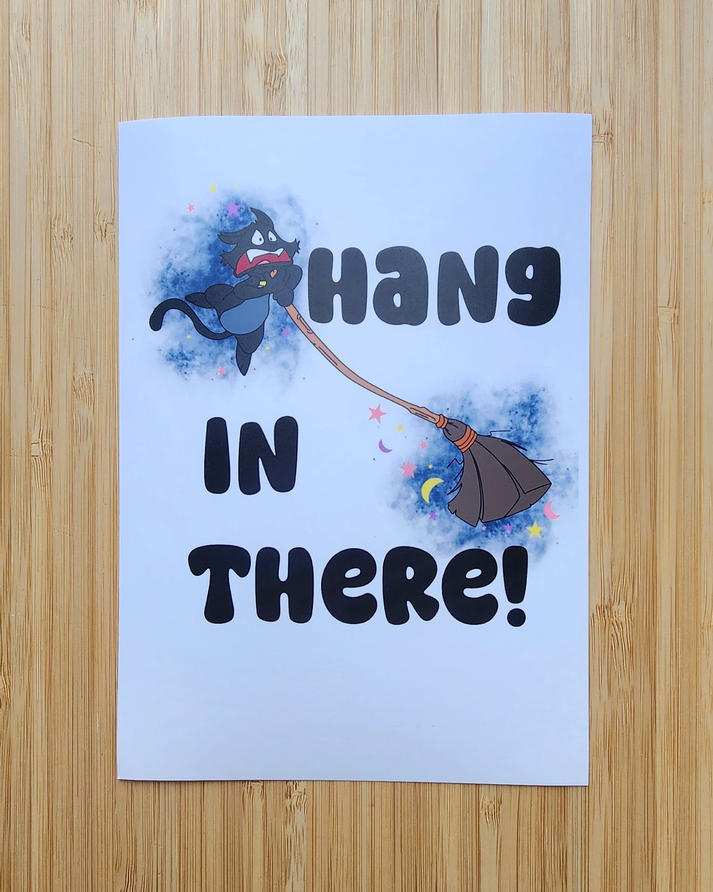 5x7 Hang in there Cat Mini Art Print
