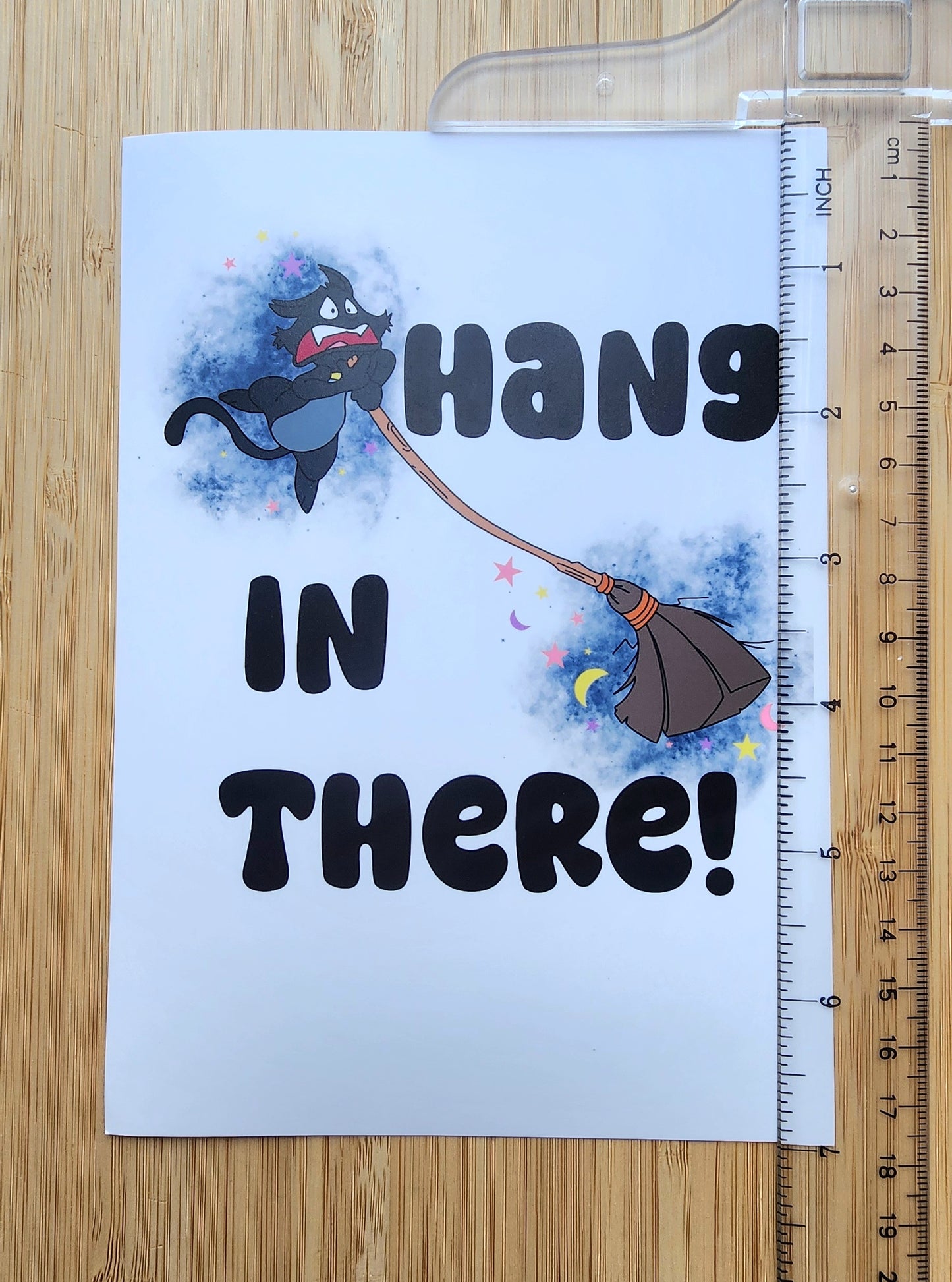 5x7 Hang in there Cat Mini Art Print