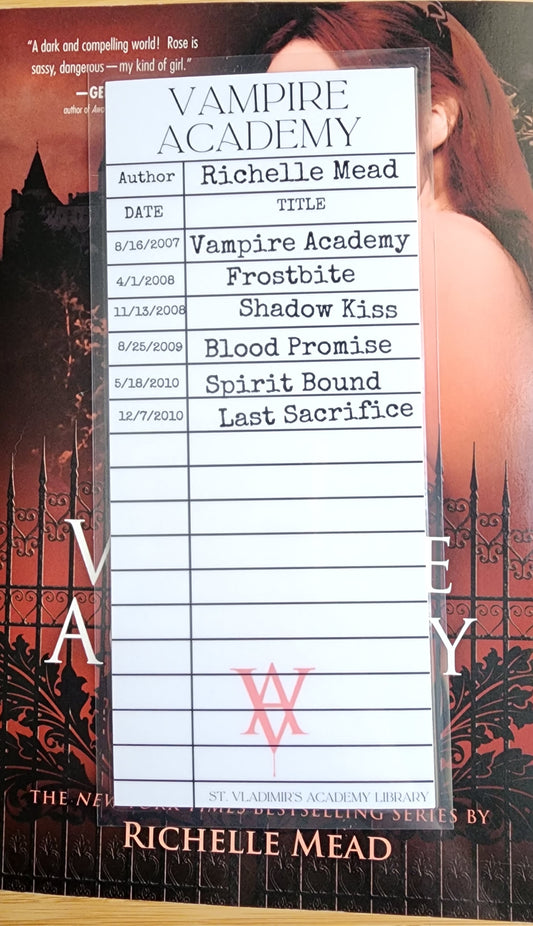 Vampire Academy Library Card