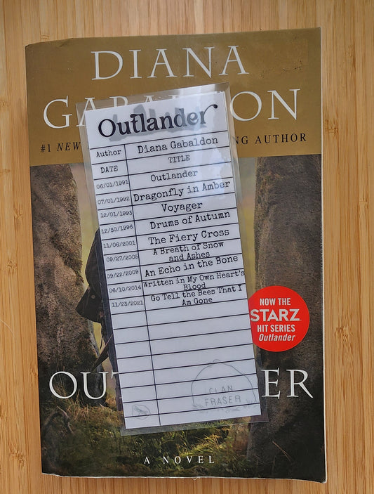 Outlander Library Card Inspired Bookmark